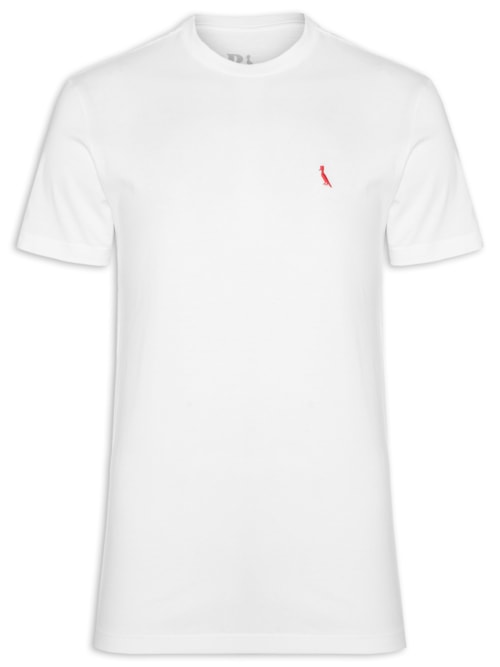 ?Camiseta Masculina Regular Pica Pau Vermelho - Branco