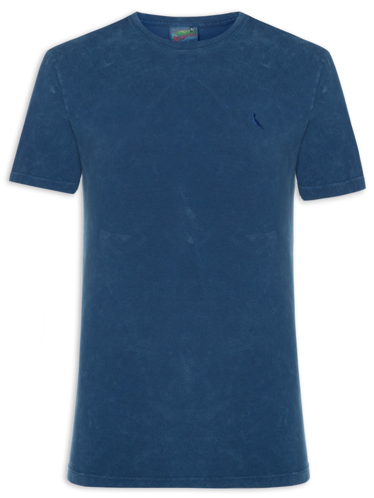 Camiseta Masculina Regular Piquet Marmorizado - Azul