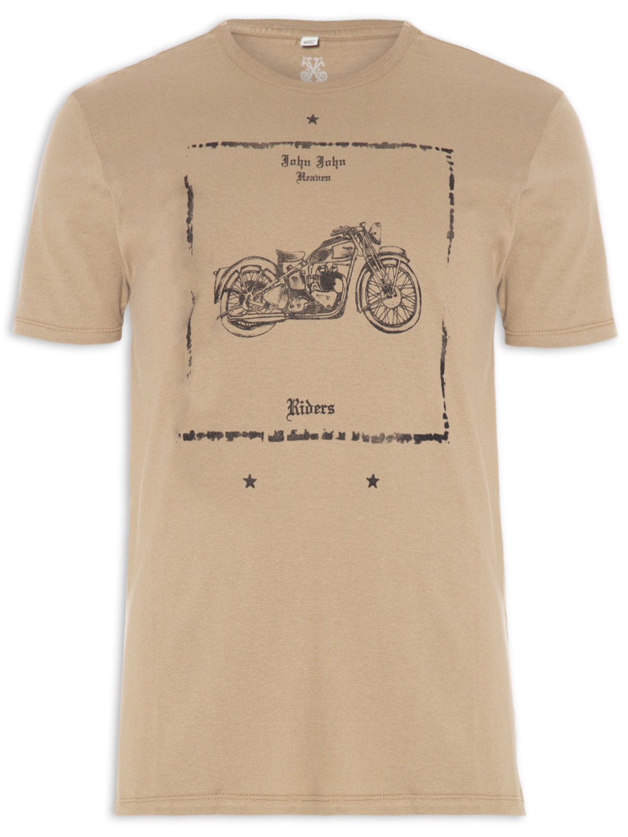 Camiseta Masculina Regular Riders Bege John John