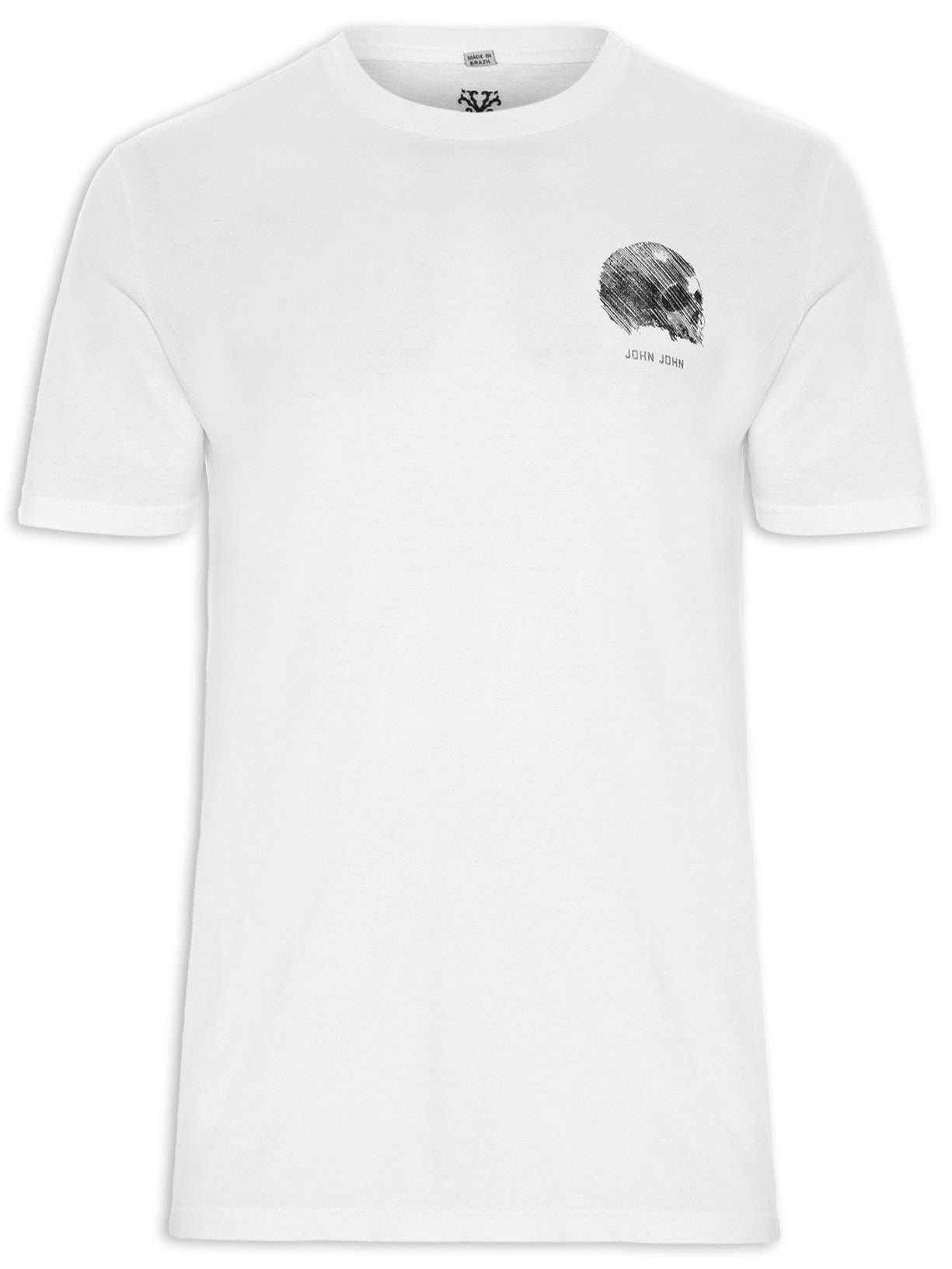 Camiseta Masculina Regular Siding Skull Branco John John