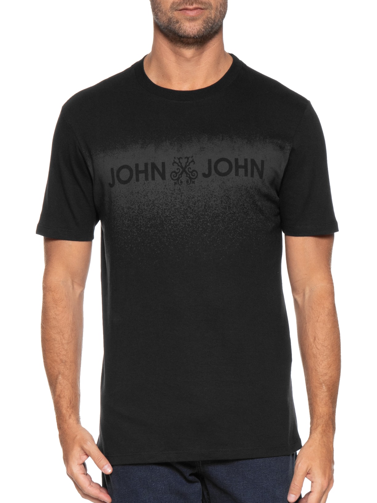 Camiseta Masculina Regular Spray Preto John John