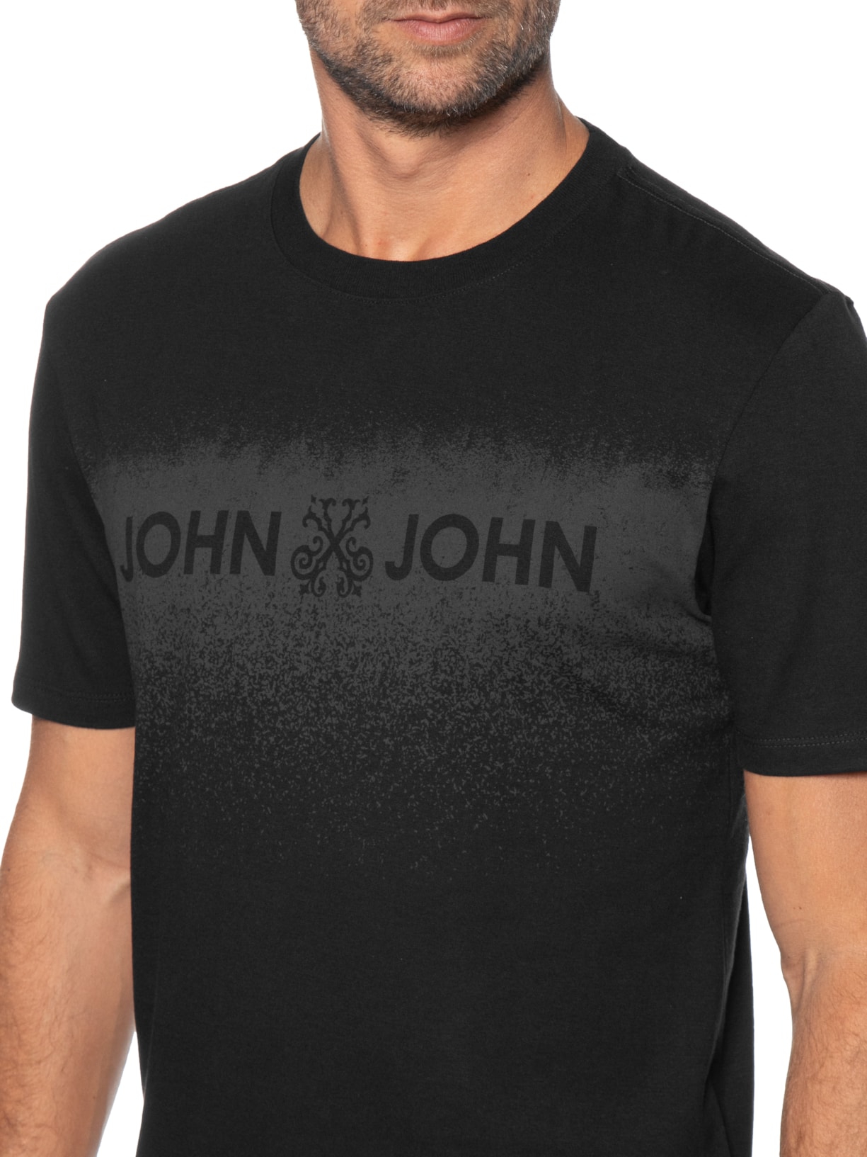 Camiseta Masculina Regular Spray Preto John John