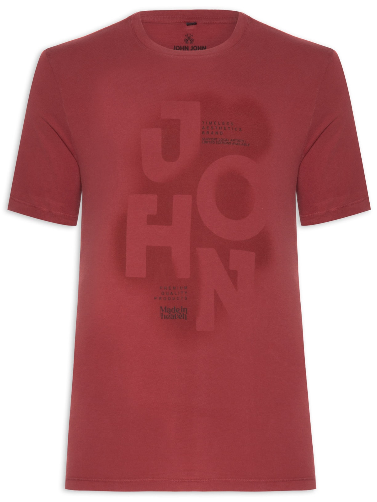 Camiseta Masculina Regular Timeless Brand VML- Vermelho