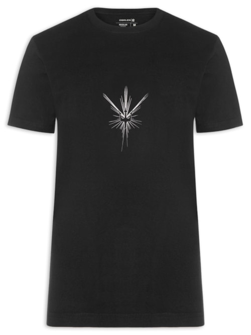 Camiseta Masculina Regular Vintage Surfing Star - Preto