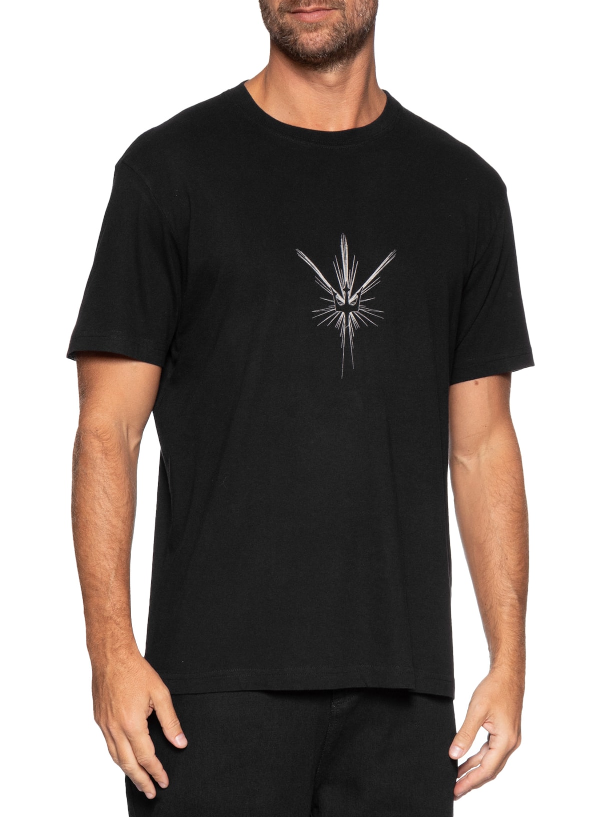 Camiseta Masculina Regular Vintage Surfing Star Preto Osklen