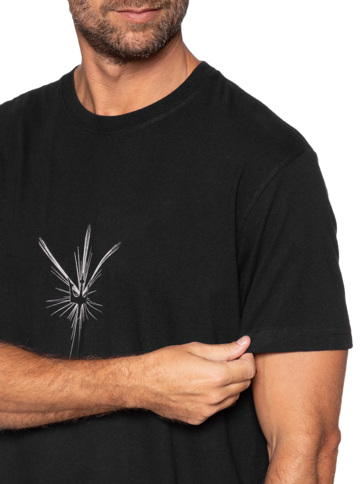 Camiseta Masculina Regular Vintage Surfing Star Preto Osklen