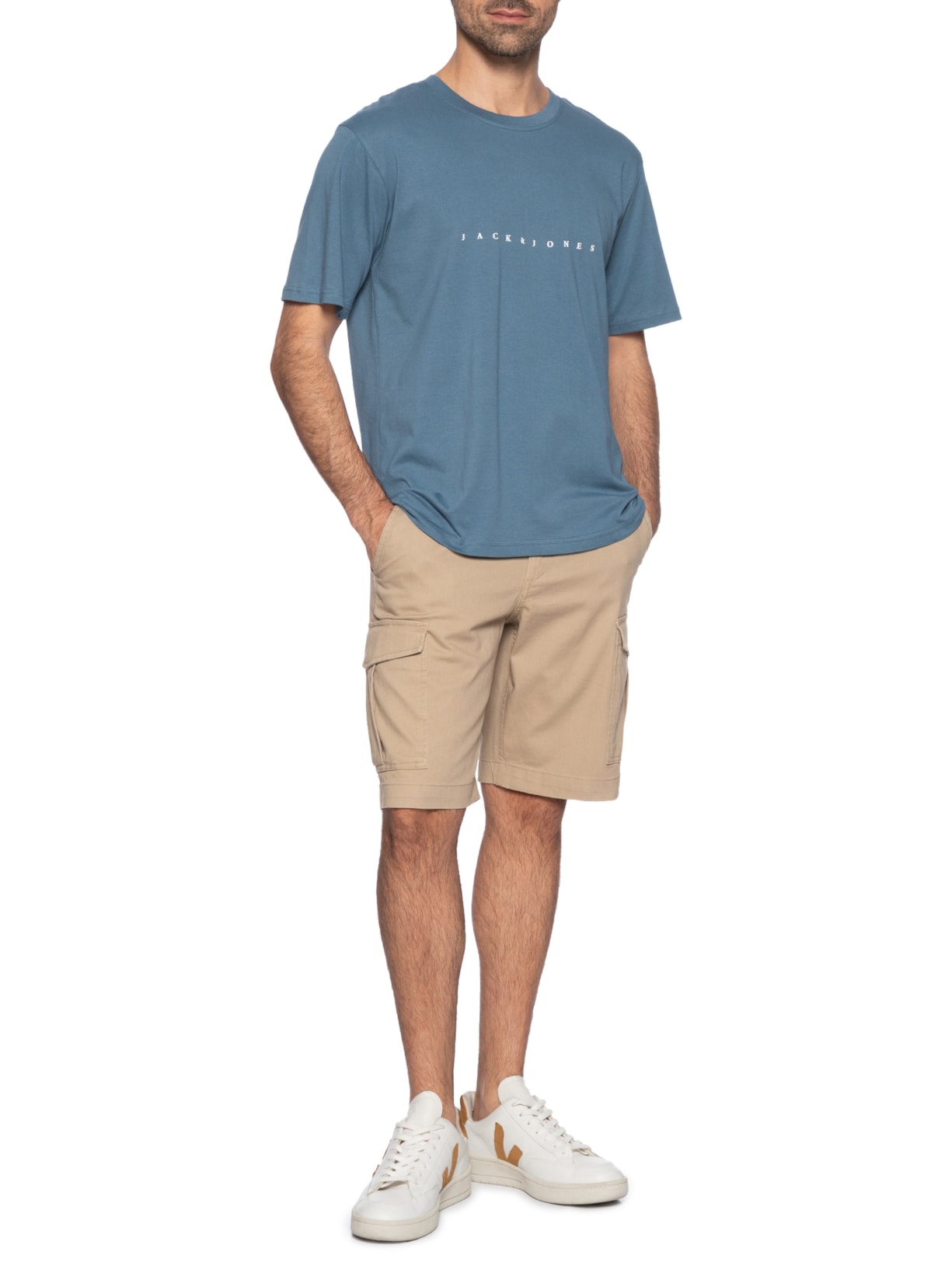 Camiseta Masculina Relaxed Fit Azul Jack & Jones