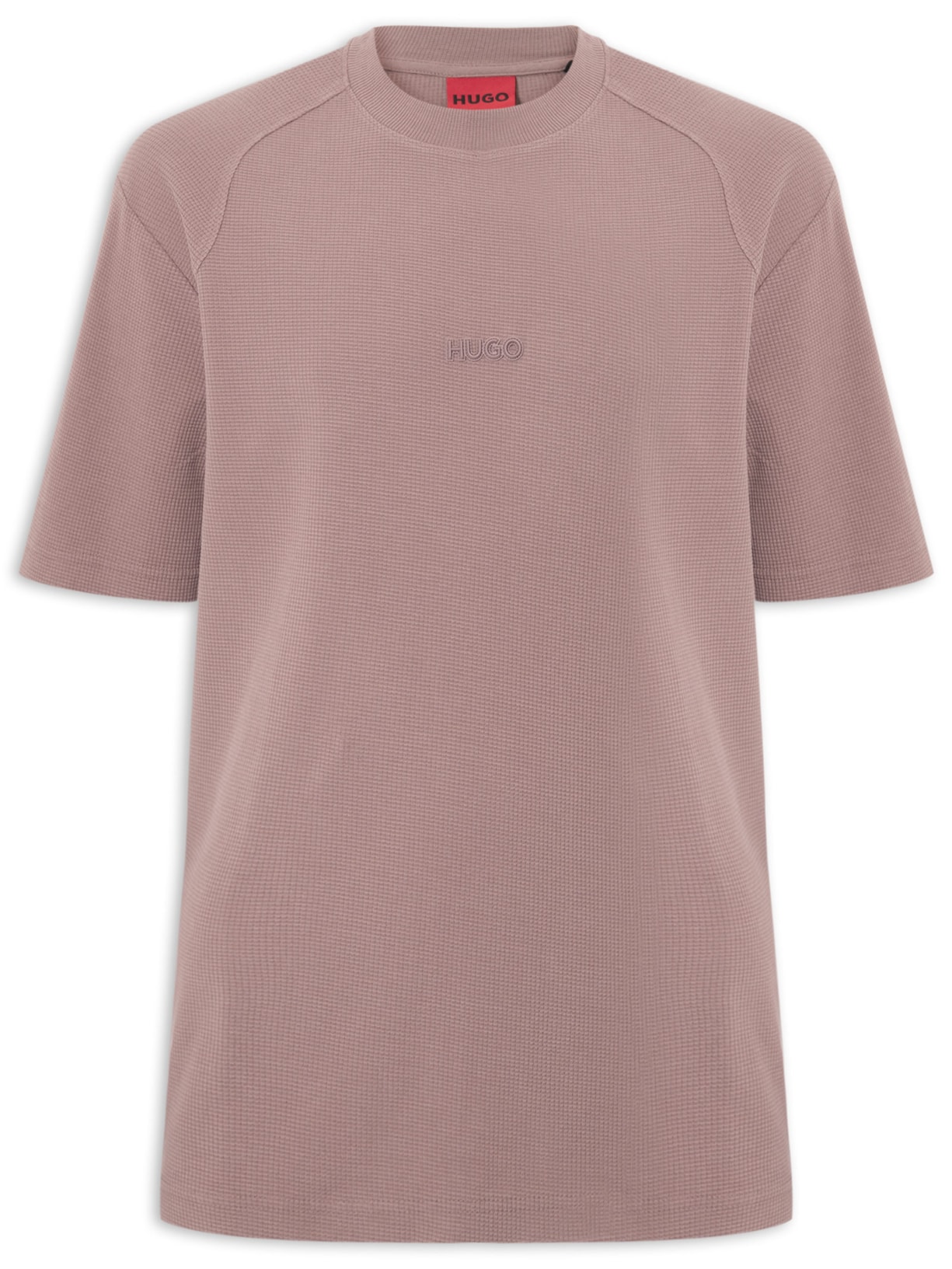 Camiseta Masculina Relaxed-Fit Crew Neck Daffl Marrom Hugo