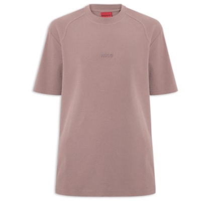 Camiseta Masculina Relaxed-Fit Crew Neck Daffl - Marrom