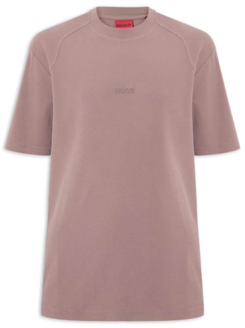 Camiseta Masculina Relaxed-Fit Crew Neck Daffl - Marrom