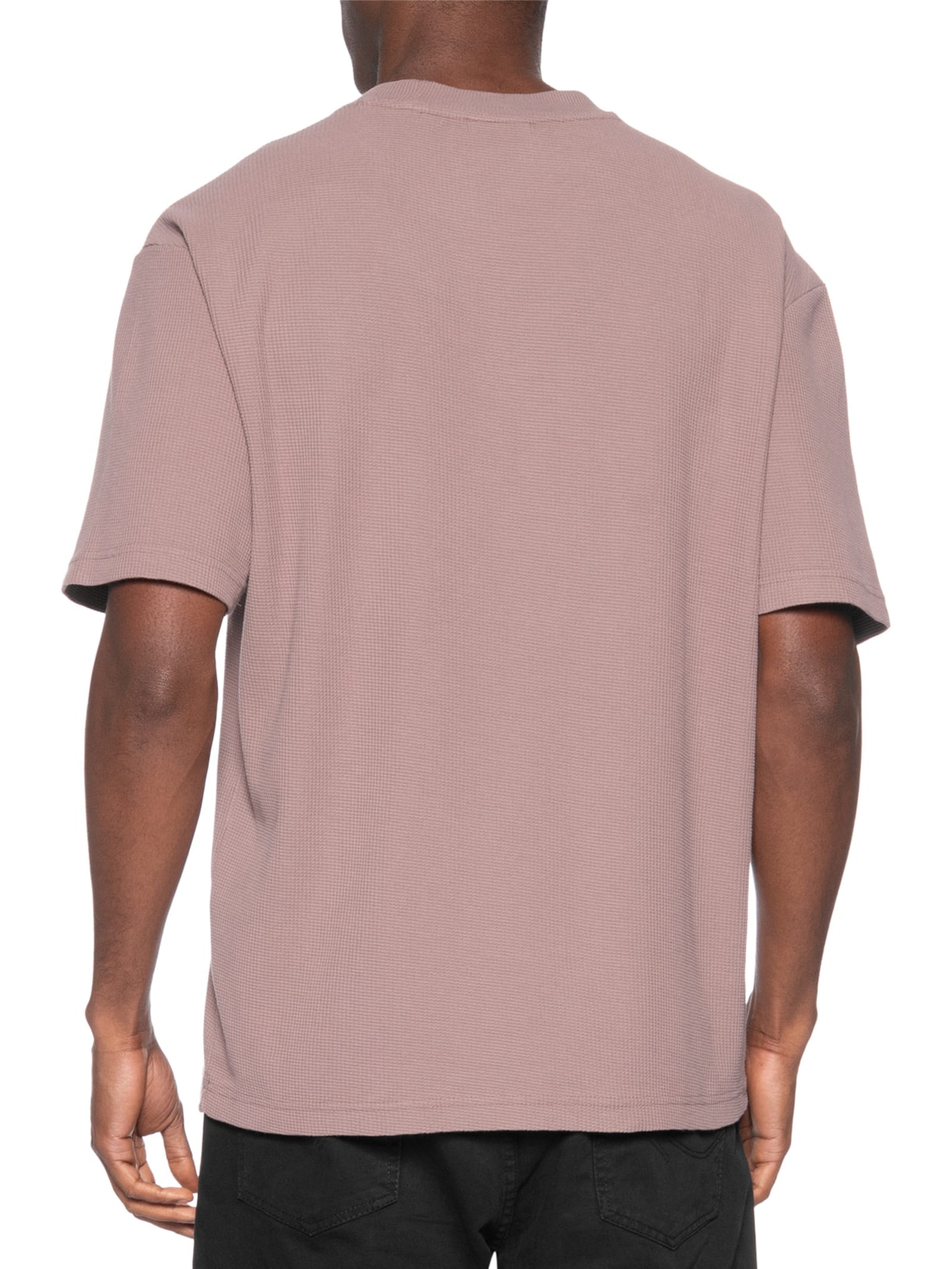 Camiseta Masculina Relaxed-Fit Crew Neck Daffl Marrom Hugo