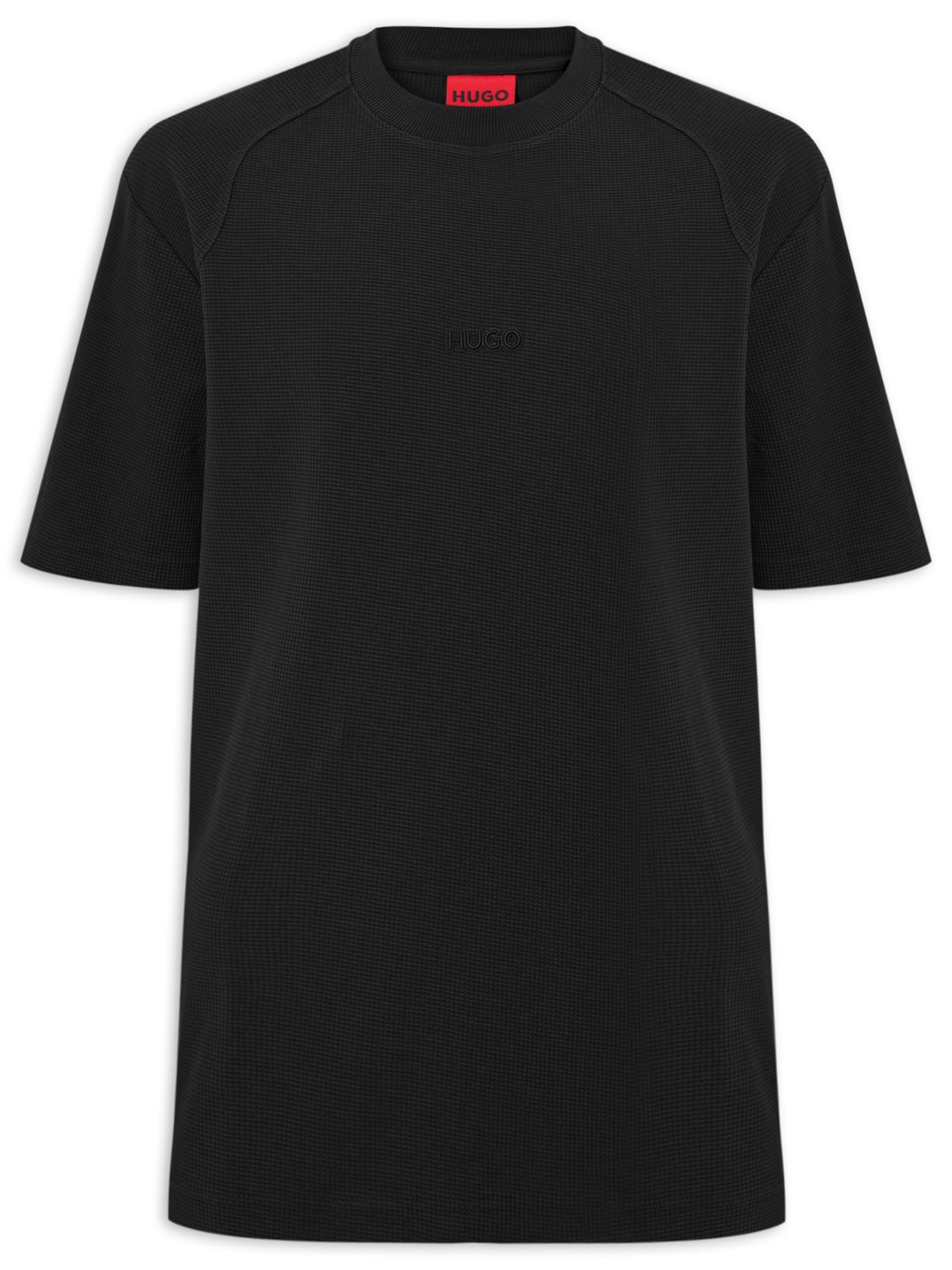 Camiseta Masculina Relaxed-Fit Crew Neck Daffl Preto Hugo