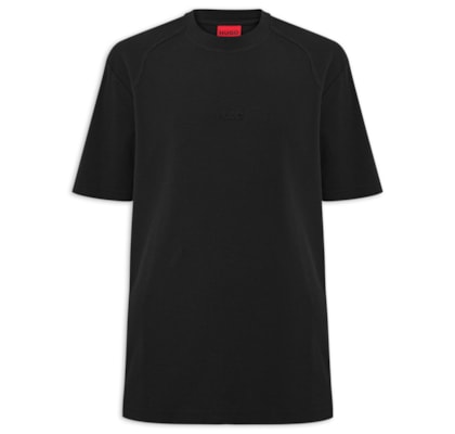 Camiseta Masculina Relaxed-Fit Crew Neck Daffl - Preto