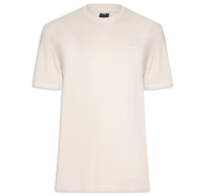 Camiseta Masculina Relaxed Fit Em Algodão - Bege