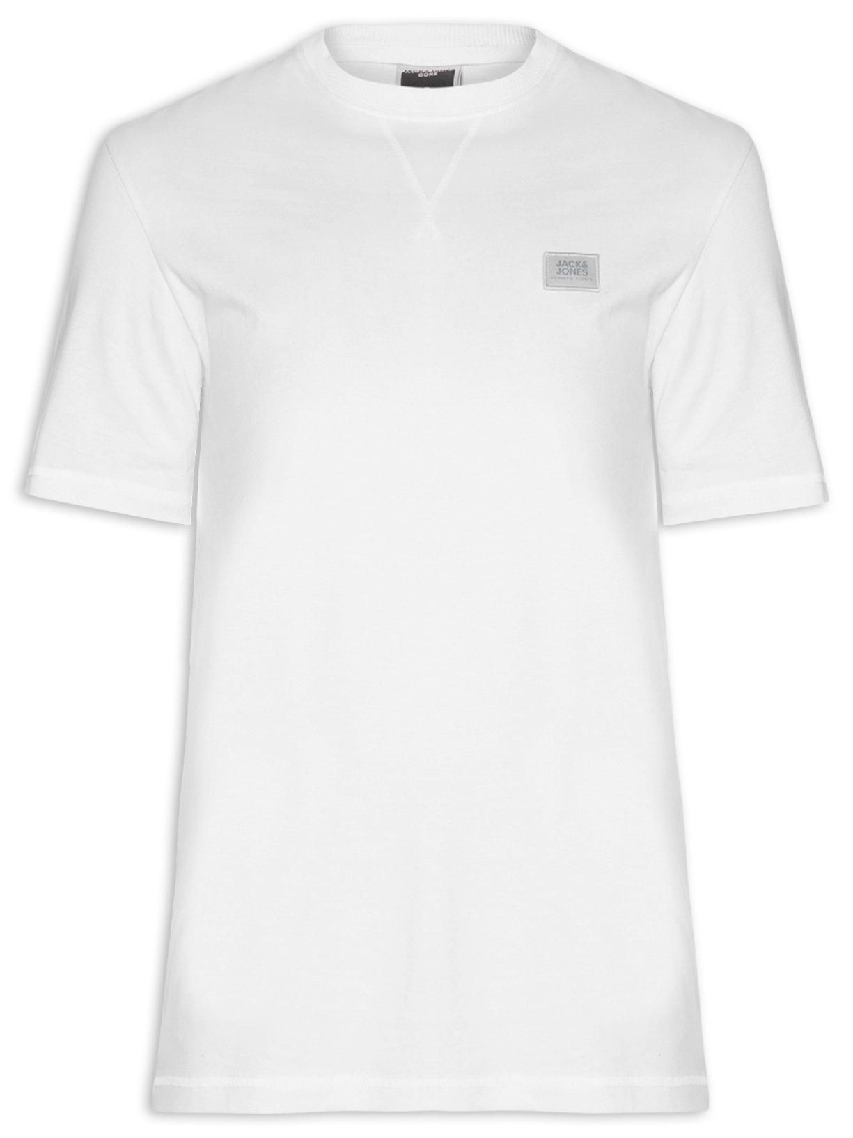 Camiseta Masculina Relaxed Fit Em Algodão Branco Jack & Jones