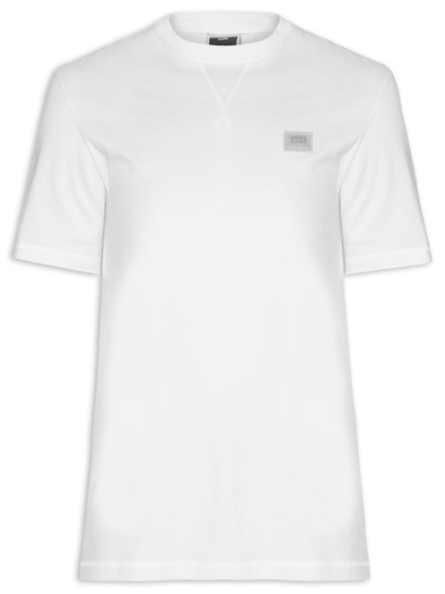 Camiseta Masculina Relaxed Fit Em Algodão - Branco