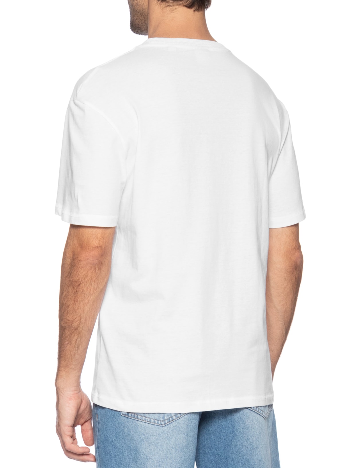 Camiseta Masculina Relaxed Fit Em Algodão Branco Jack & Jones