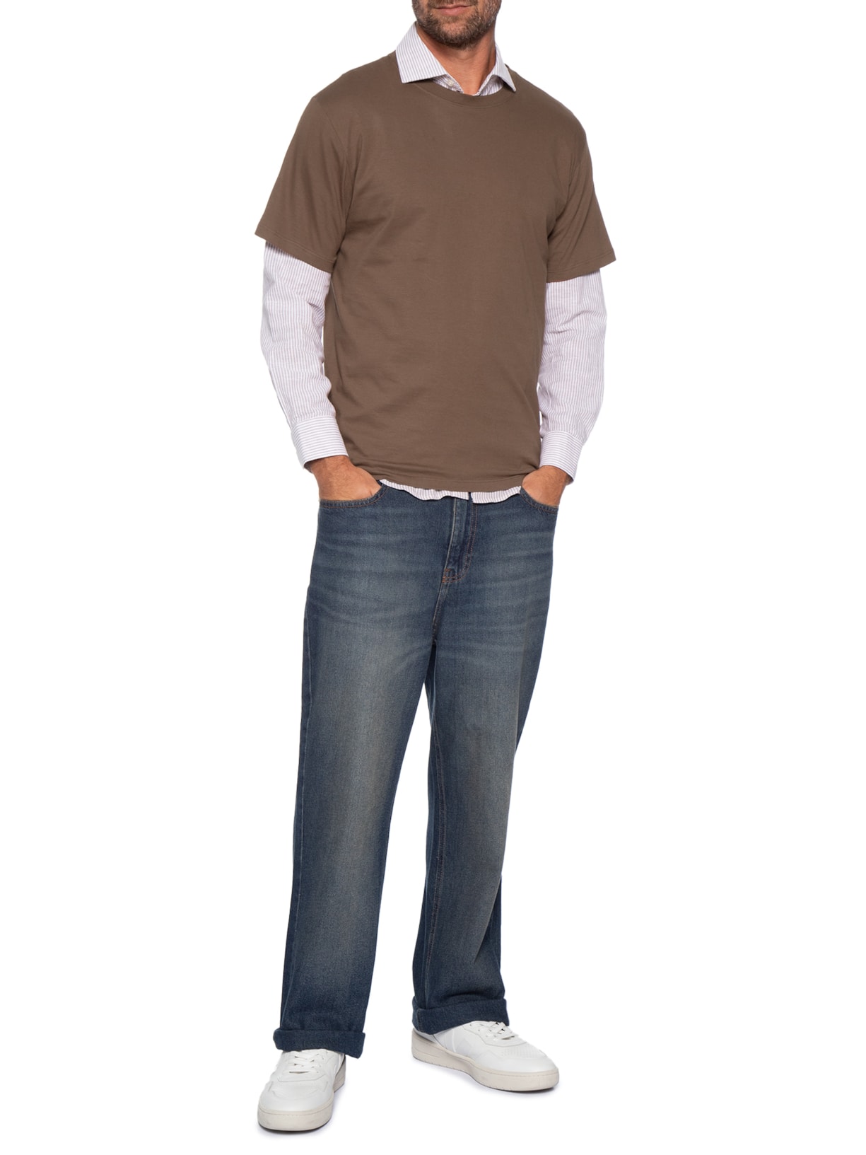 Camiseta Masculina Relaxed Fit Essential Marrom Levi's