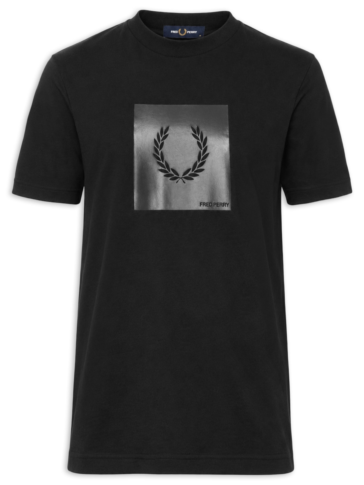 Camiseta Masculina Relaxed Fit Estampa Box Preto Fred Perry