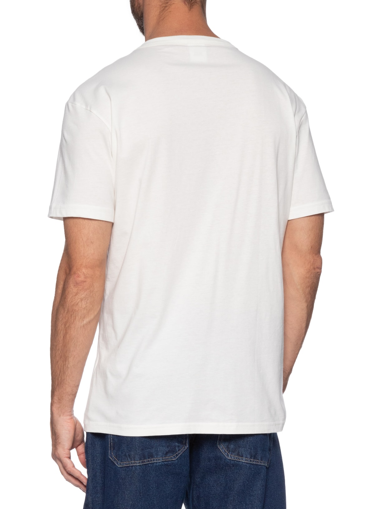 Camiseta Masculina Relaxed Fit Linear Logo Branco Tommy Jeans