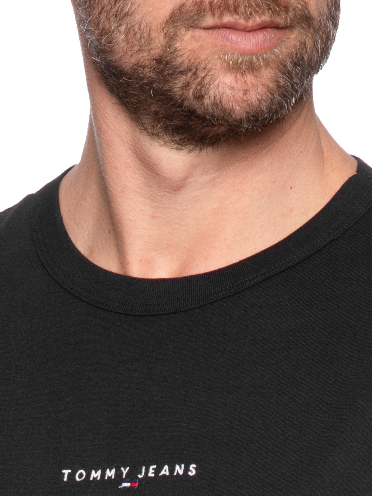 Camiseta Masculina Relaxed Fit Linear Logo Preto Tommy Jeans