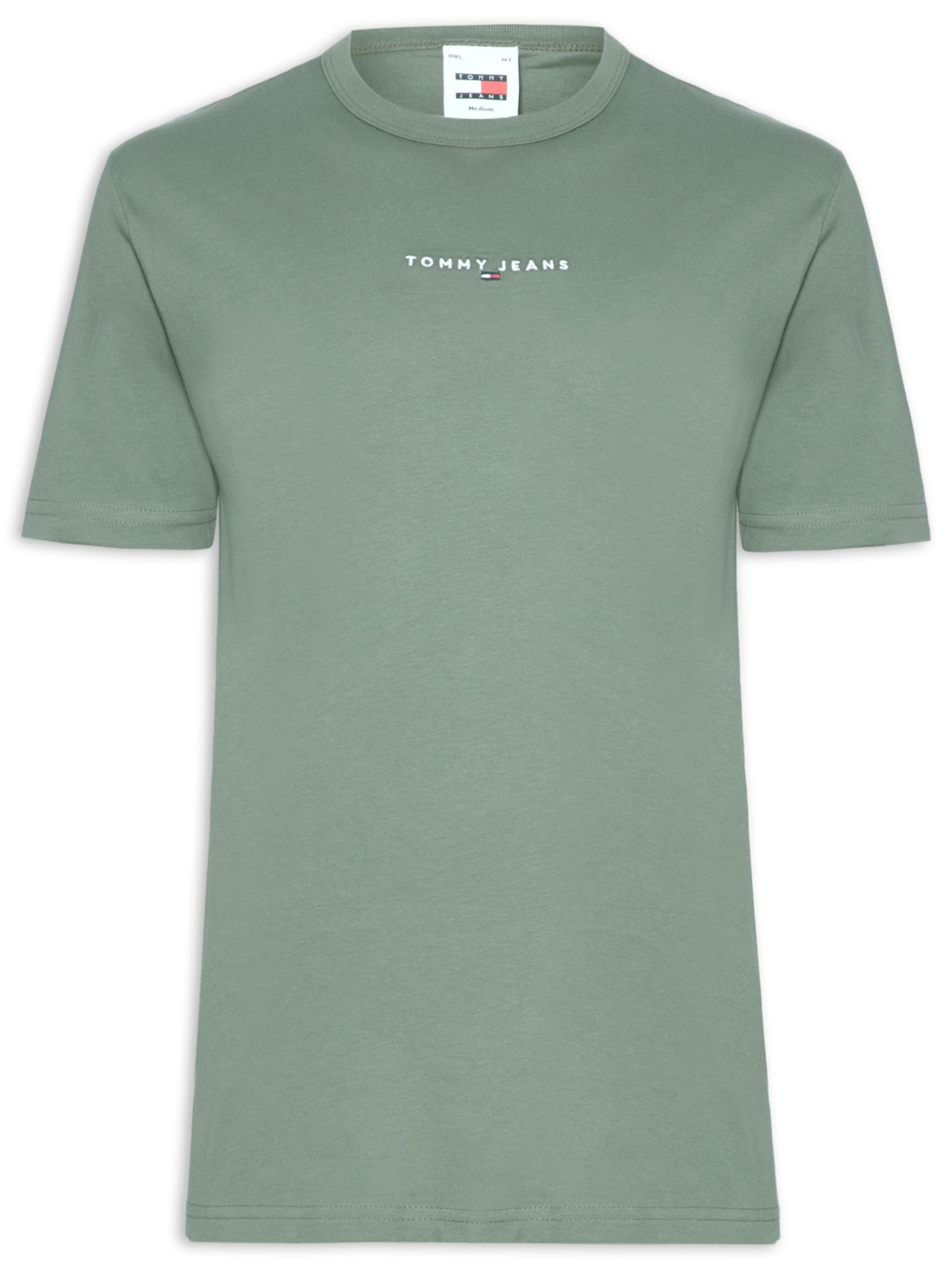 Camiseta Masculina Relaxed Fit Linear Logo Verde Tommy Jeans