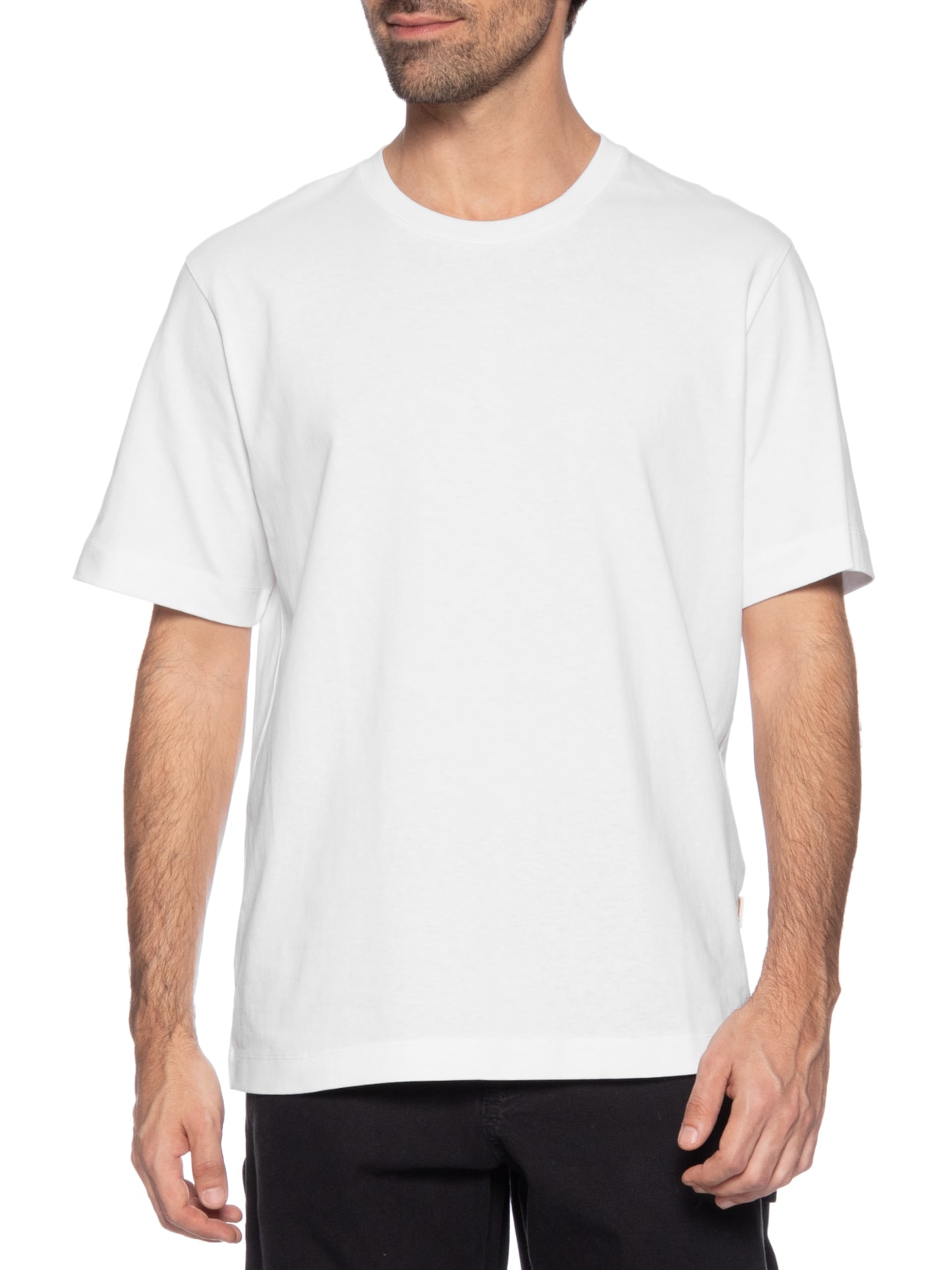 Camiseta Masculina Relaxed Fit Rubber Print Branco Jack & Jones