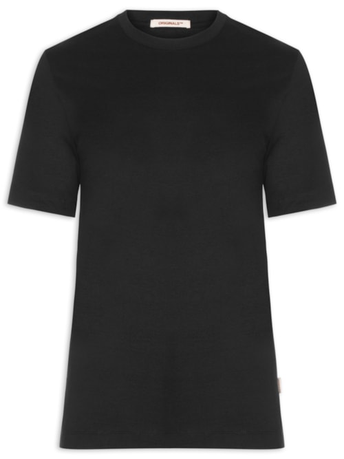 Camiseta Masculina Relaxed Fit Rubber Print - Preto