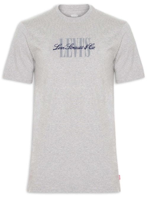 Camiseta Masculina Relaxed Fit SS Graphic - Cinza