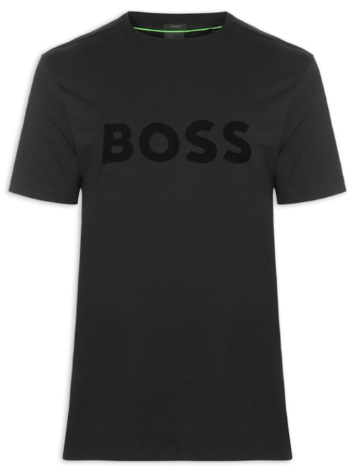 Camiseta Masculina Relaxed Fit Stretch Cotton Ts Iconic Logo - Preto