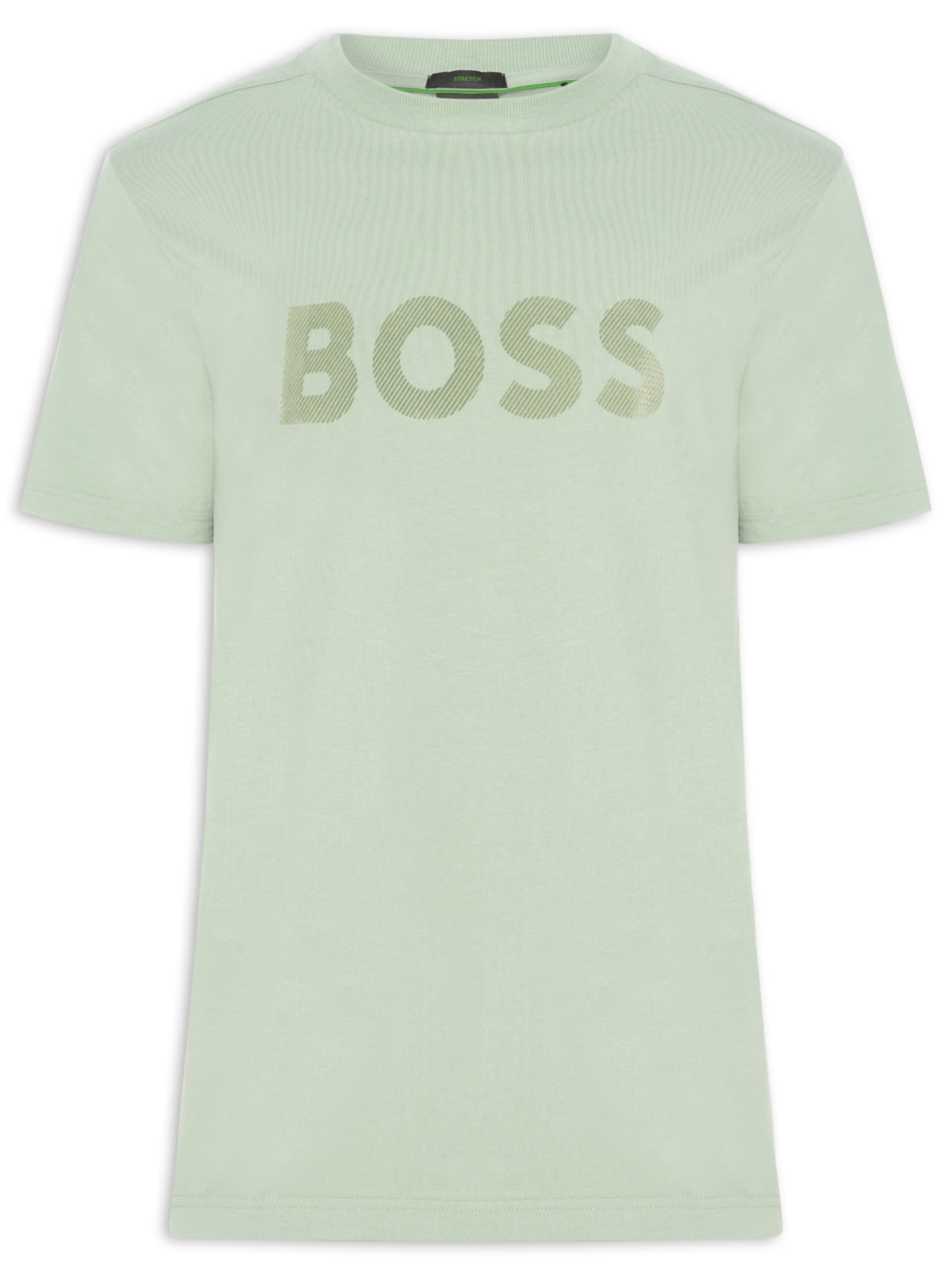 Camiseta Masculina Relaxed Fit Stretch Cotton Ts Iconic Logo Verde Boss