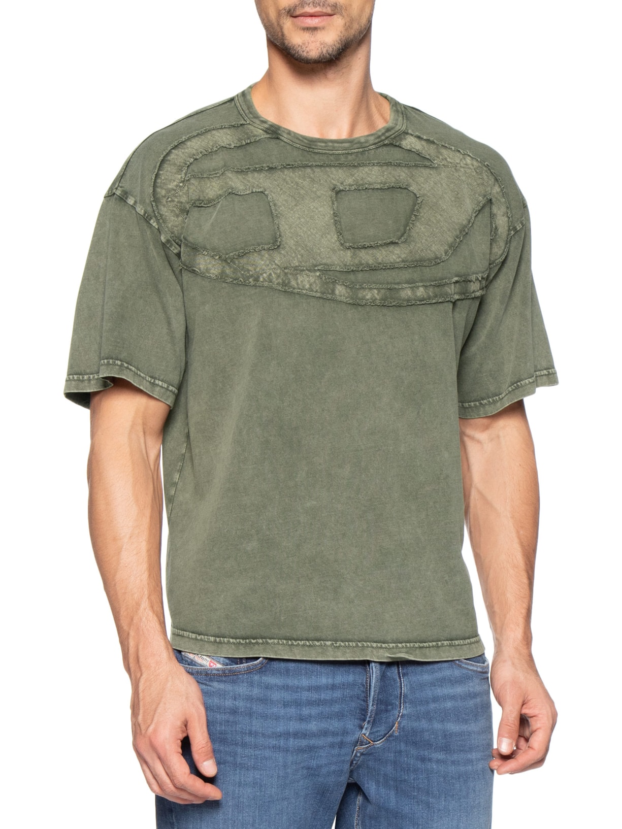 Camiseta Masculina Relaxed Fit T-Boxt-De Preto Diesel
