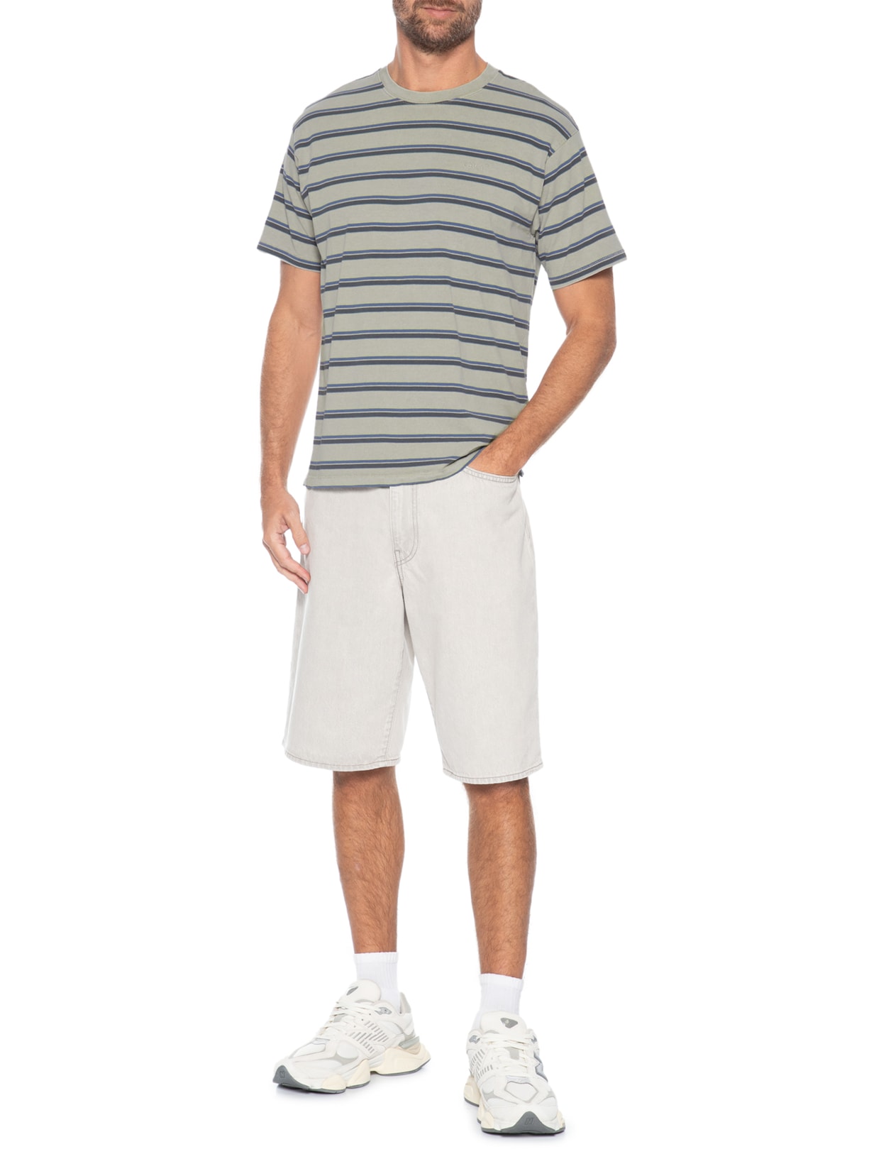 Camiseta Masculina Relaxed Fit Tab Vintage Cinza Levi's