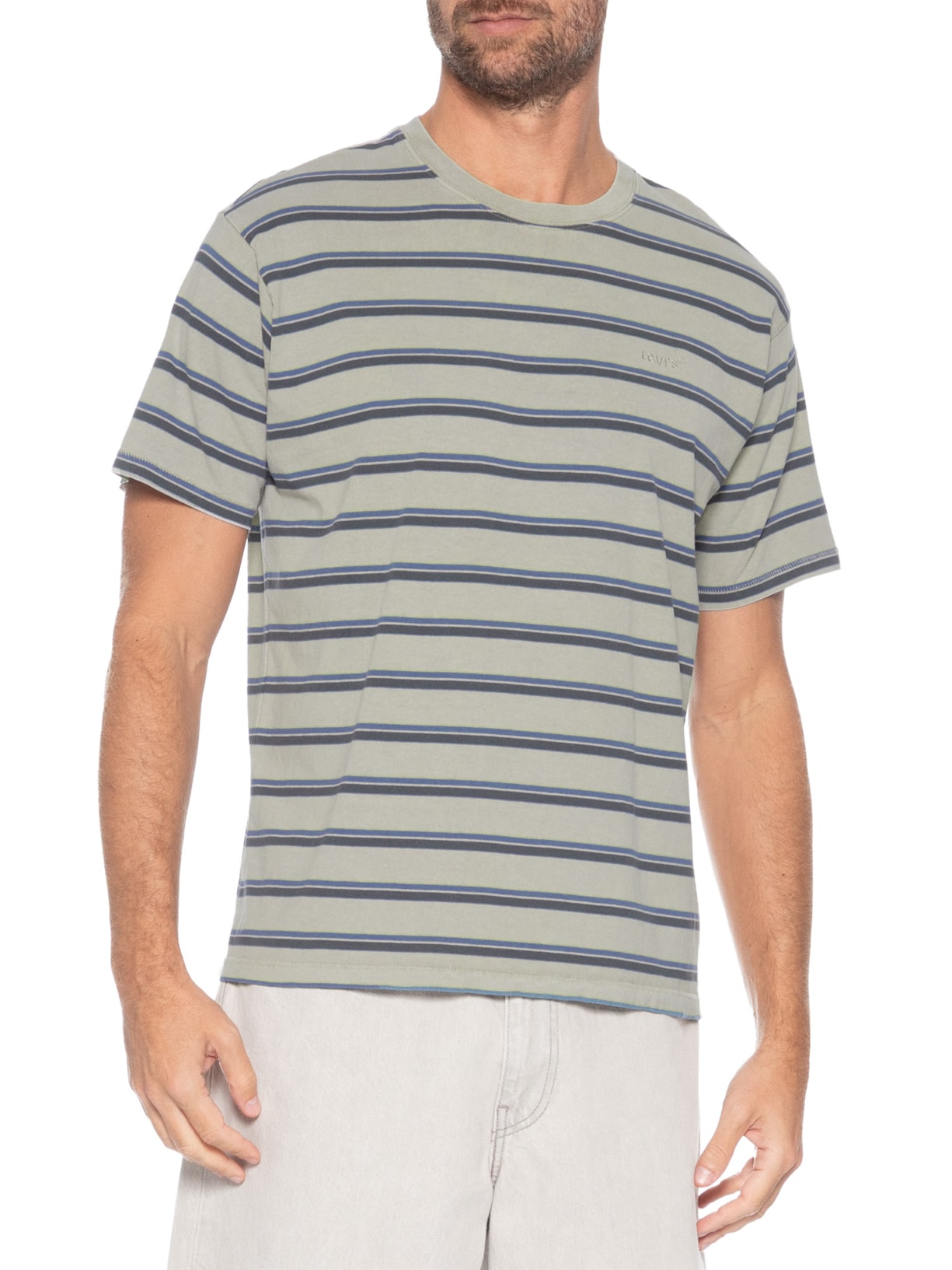 Camiseta Masculina Relaxed Fit Tab Vintage Cinza Levi's