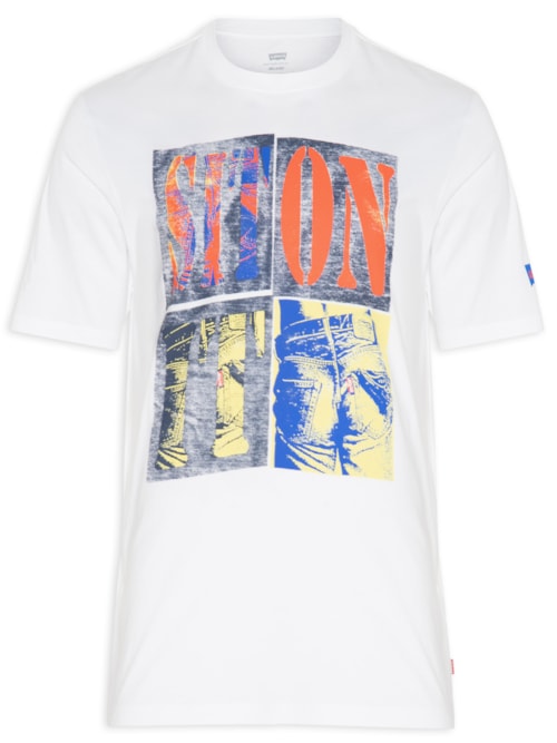 Camiseta Masculina Relaxed Fit Tee - Branco