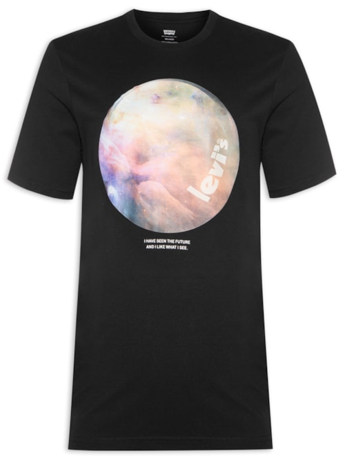 Camiseta Masculina Relaxed Fit Tee - Preto