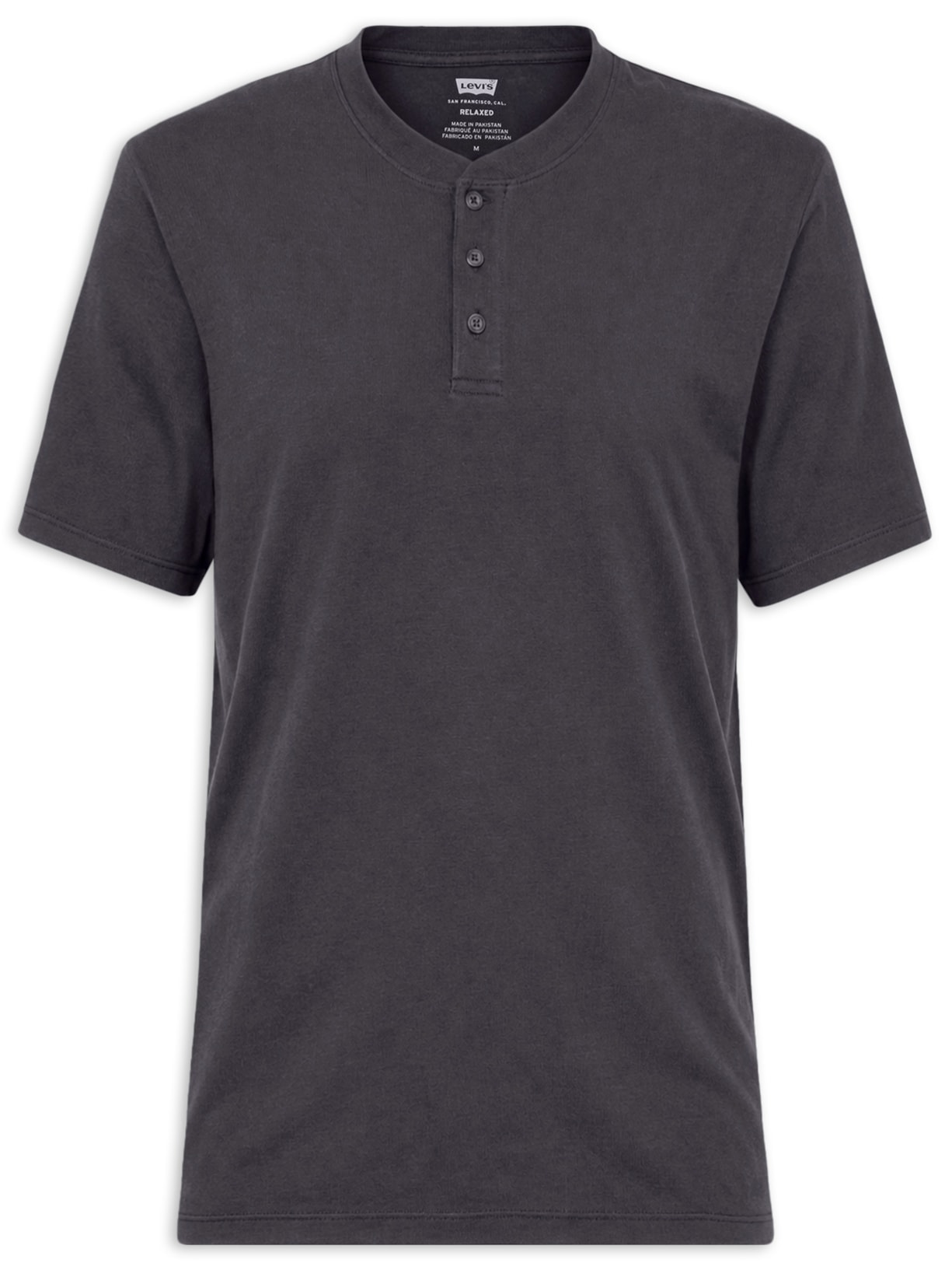Camiseta Masculina Relaxed Fit Ventura Henley Preto Levi's
