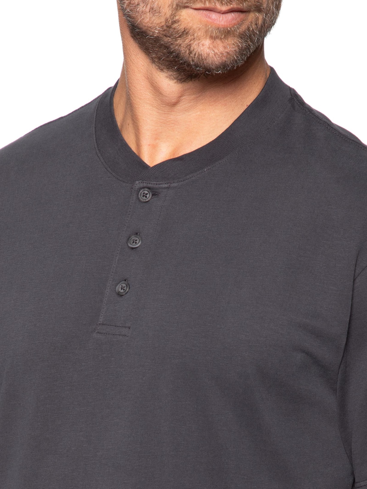 Camiseta Masculina Relaxed Fit Ventura Henley Preto Levi's