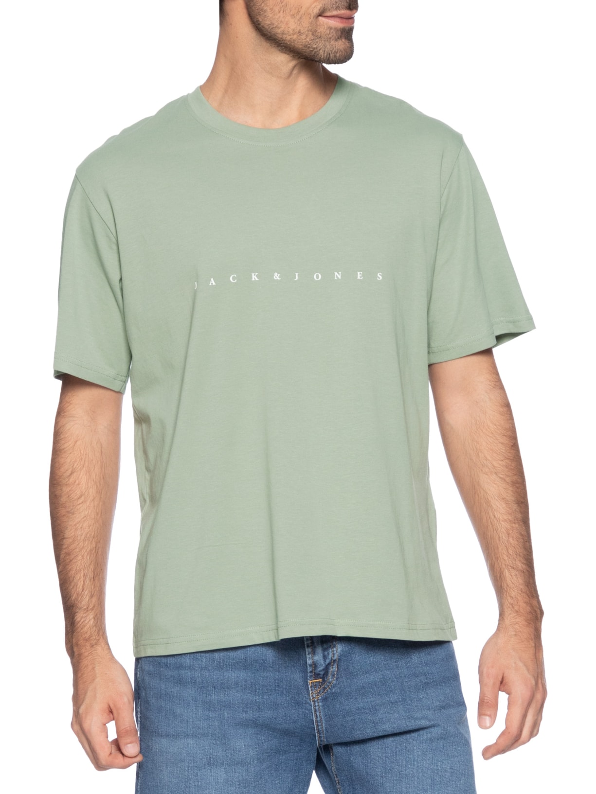 Camiseta Masculina Relaxed Fit Verde Jack & Jones