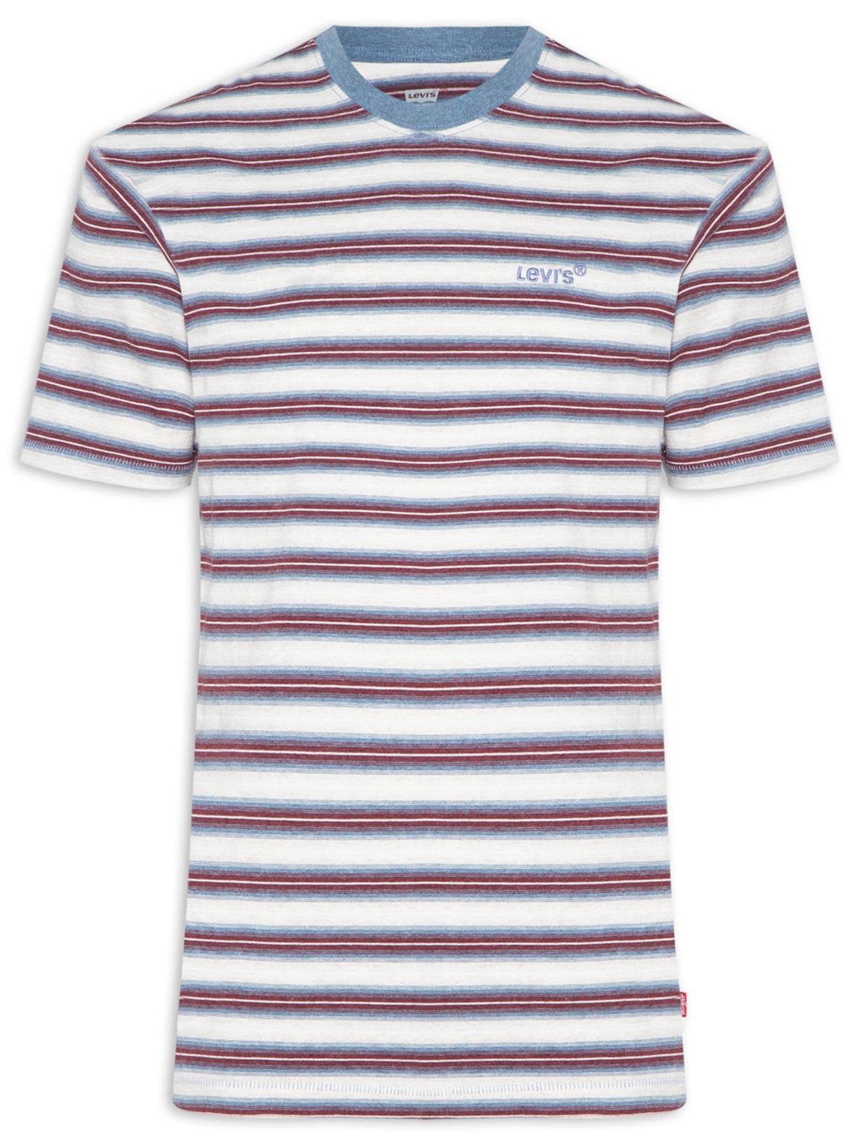 Camiseta Masculina Relaxed Fit Vintage Red Tab - Azul