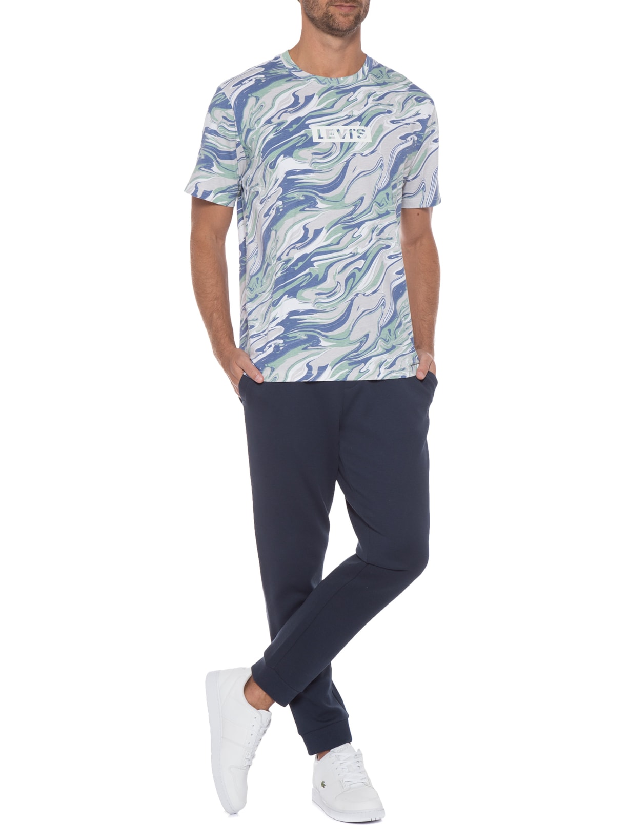 Camiseta Masculina Relaxed Graphic Tee Cinza Levi's