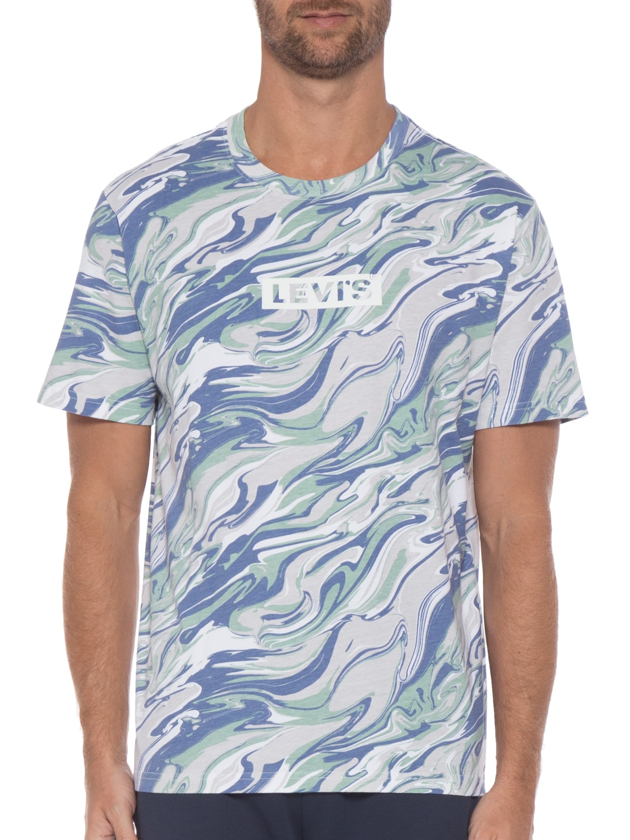 Camiseta Masculina Relaxed Graphic Tee Cinza Levi's