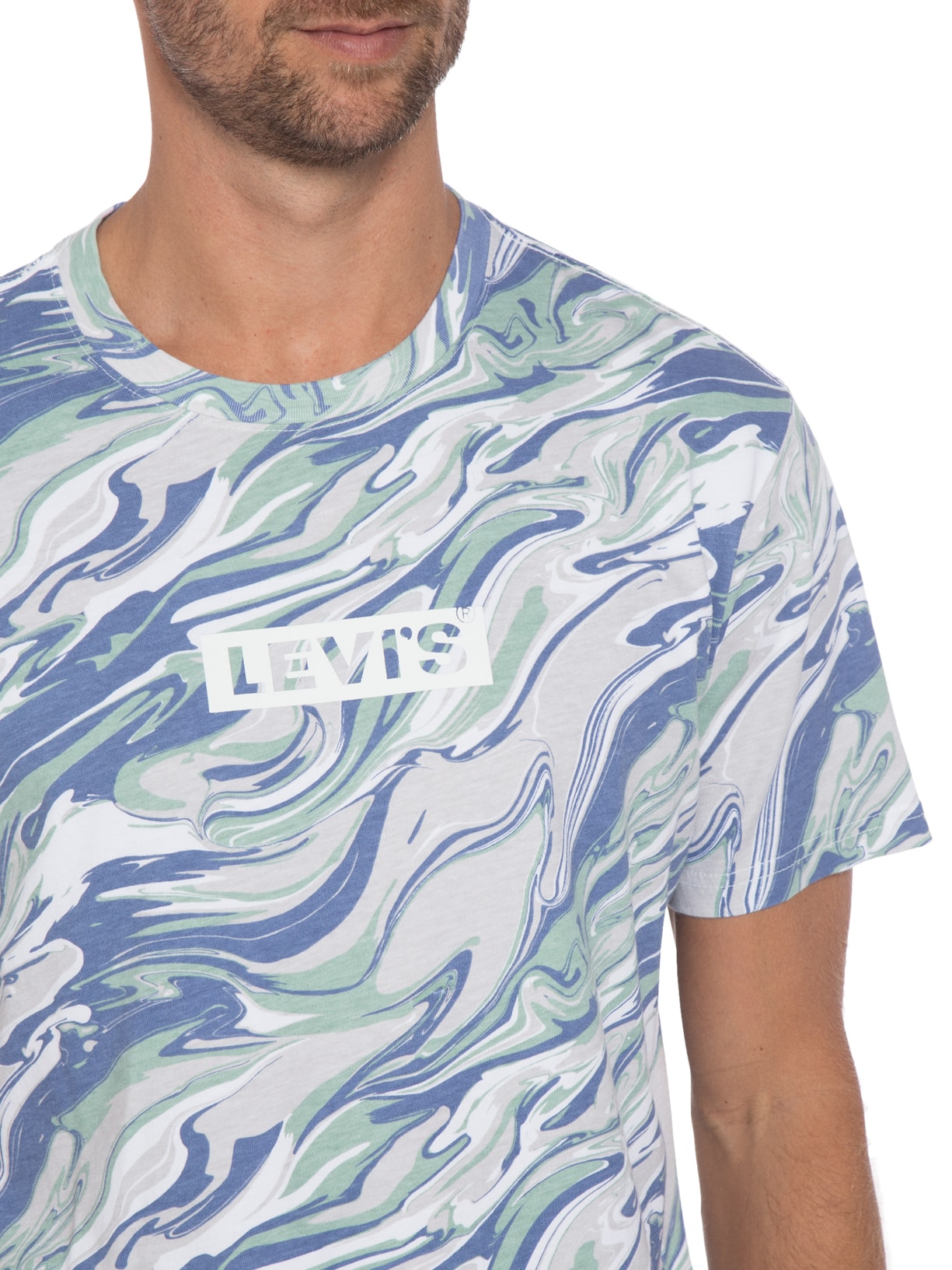 Camiseta Masculina Relaxed Graphic Tee Cinza Levi's