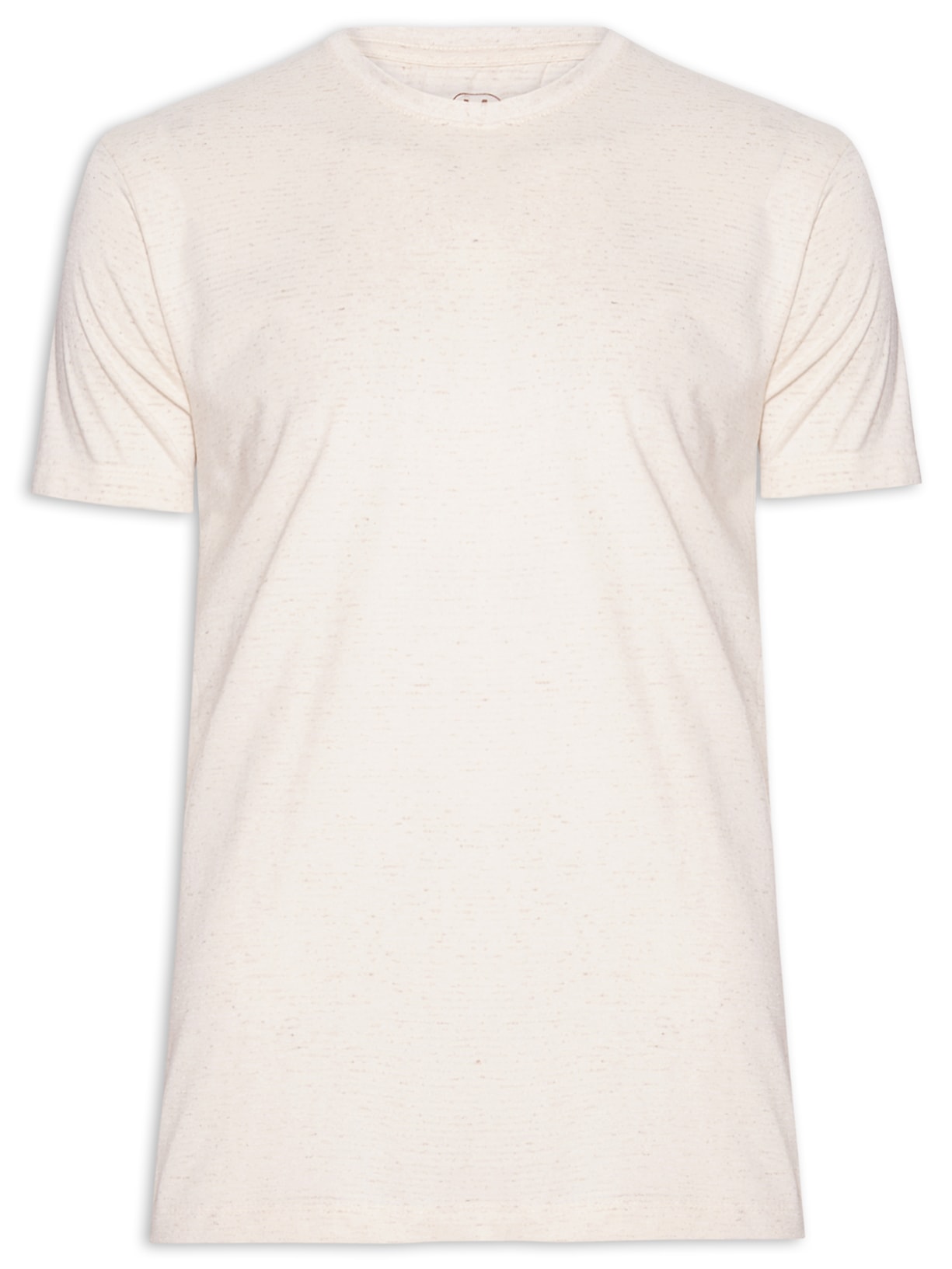 Camiseta Masculina Relevo Blend com Linho - Off White