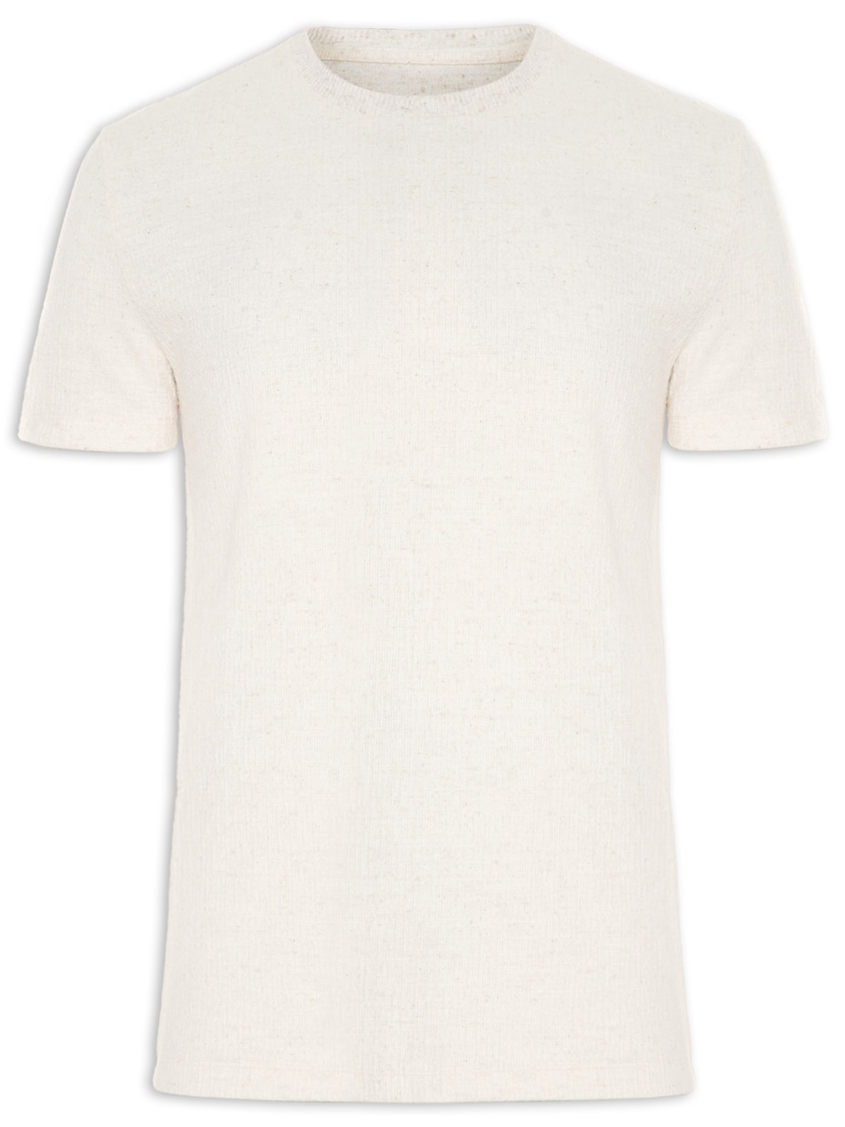 Camiseta Masculina Relevo Lisa - Bege