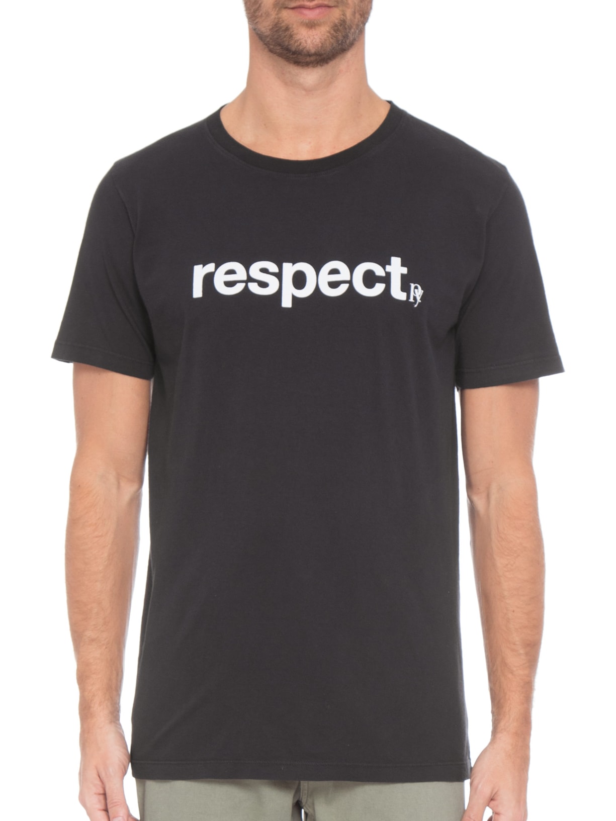 Camiseta Masculina Respect Preto Purple Yellow