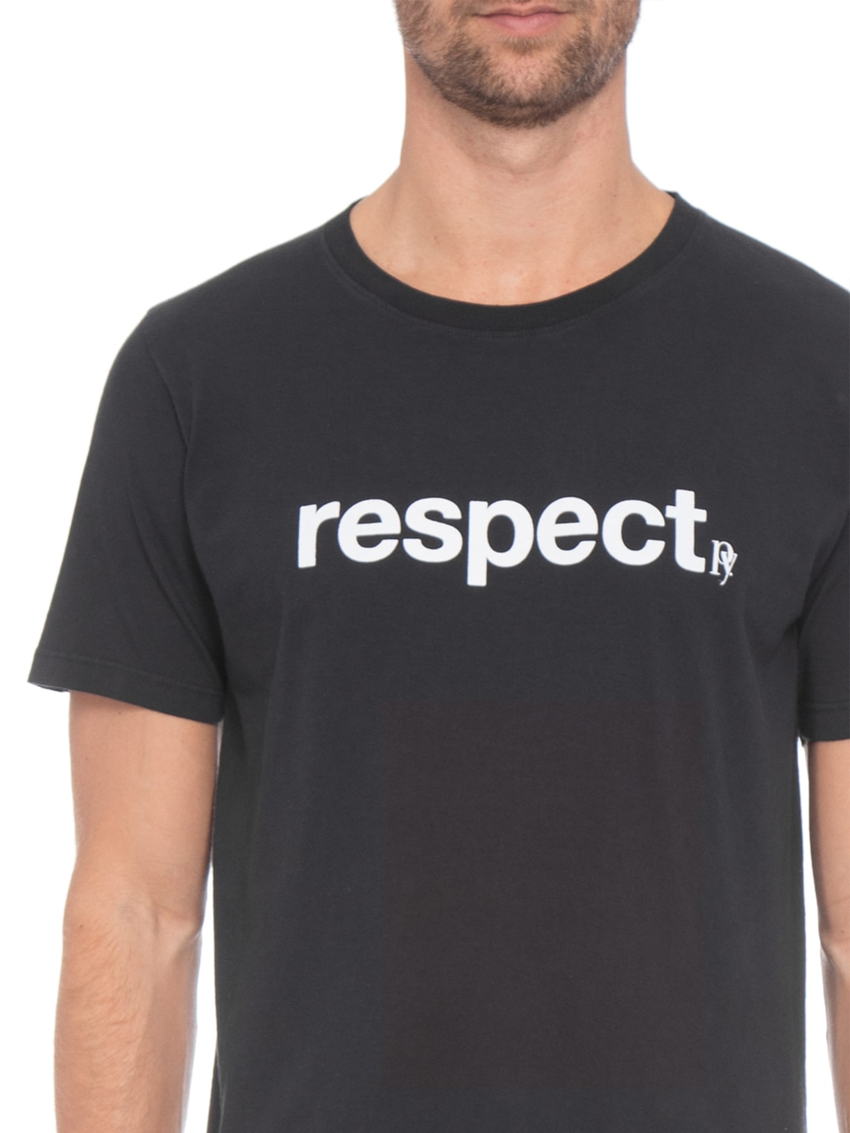 Camiseta Masculina Respect Preto Purple Yellow