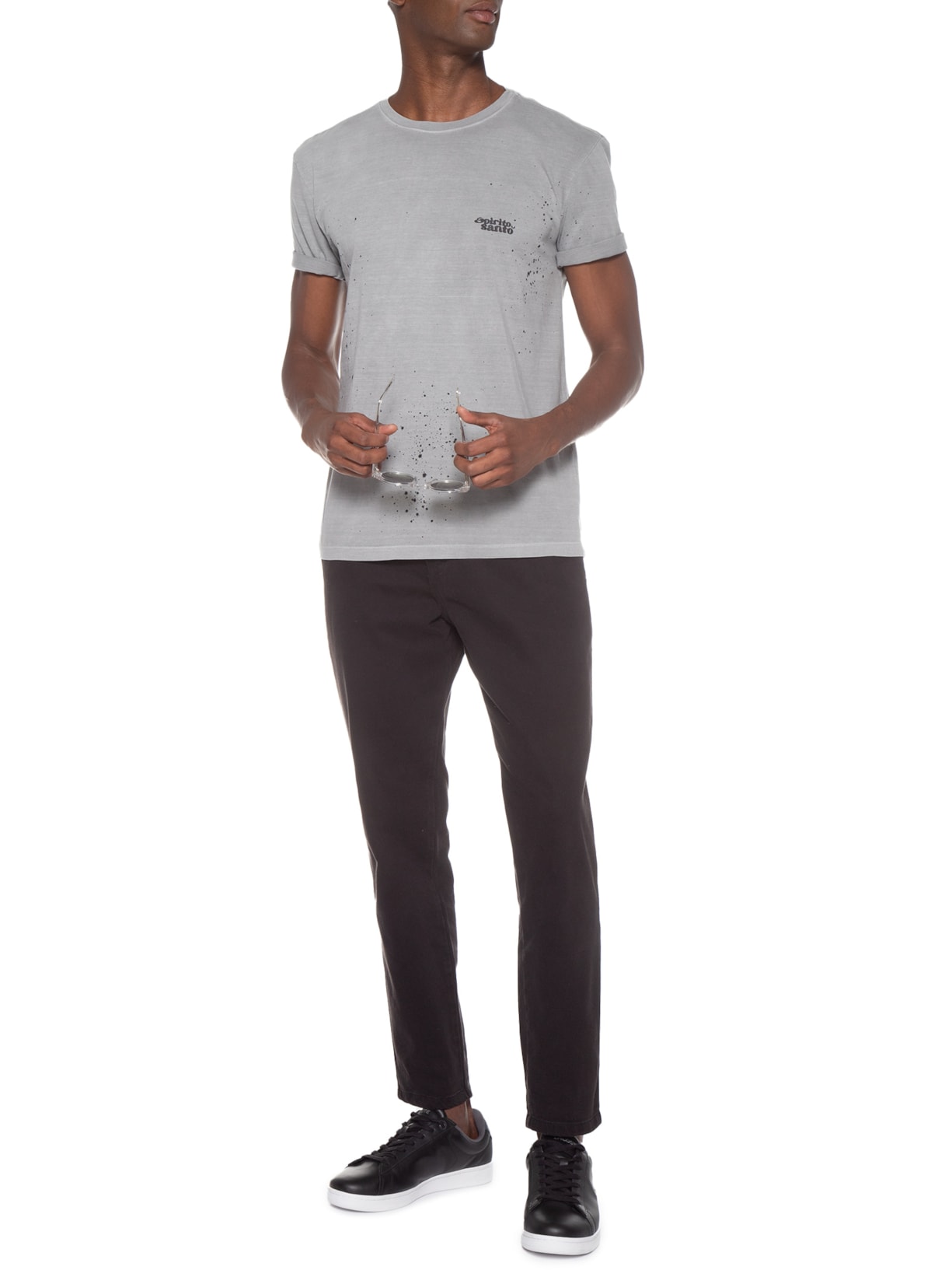 Camiseta Masculina Resping Arte Cinza Spirito Santo