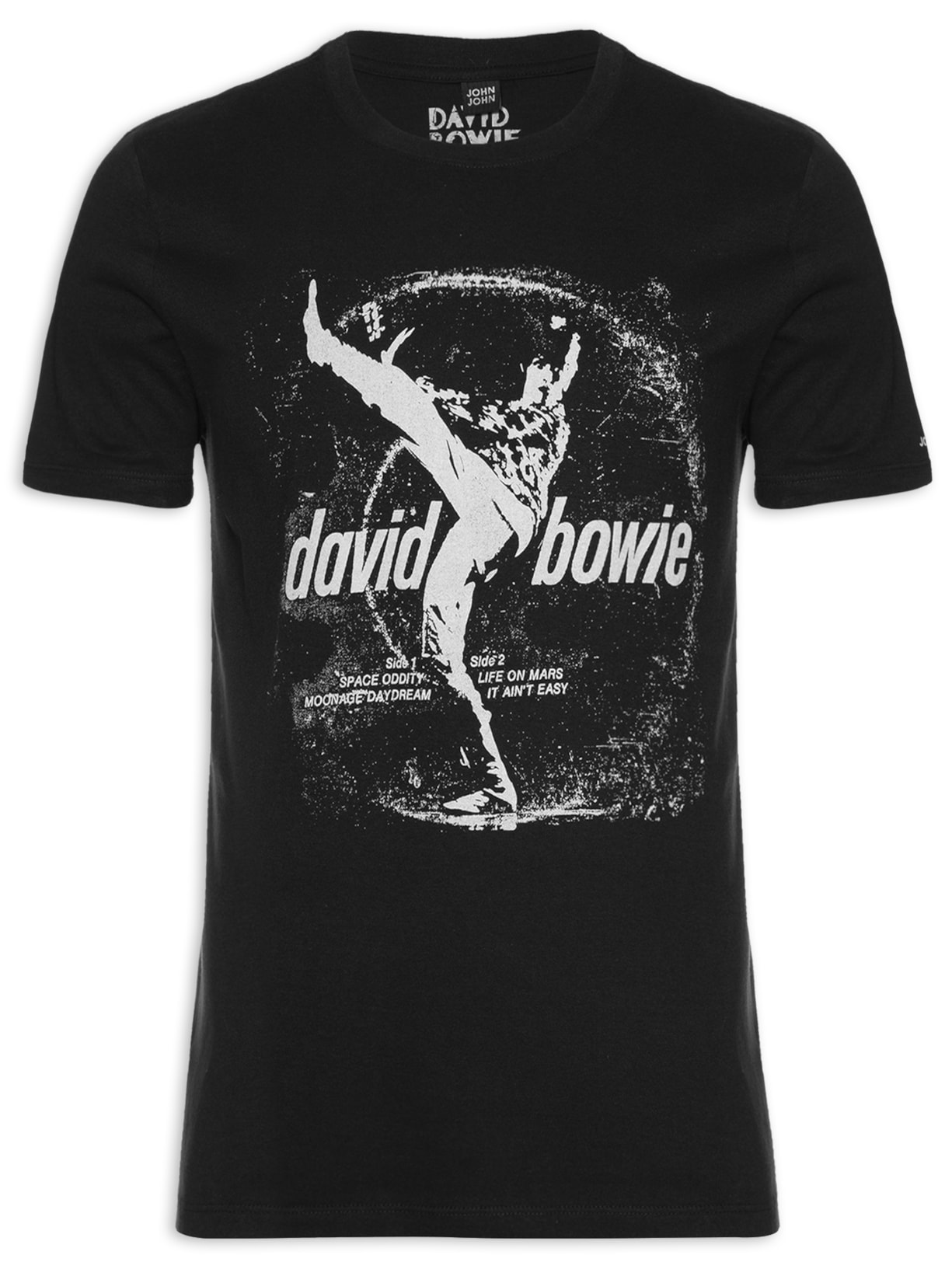 Camiseta Masculina Rg Bowie Show Star - Preto