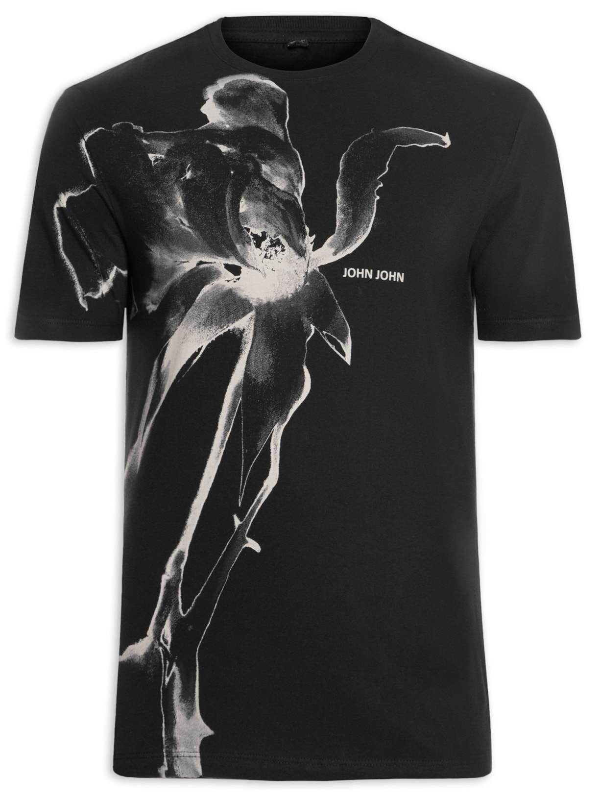 Camiseta Masculina Rg Dark Flower - Preto